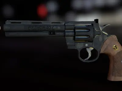Magnum Colt Python 357 Low-poly 3D model
