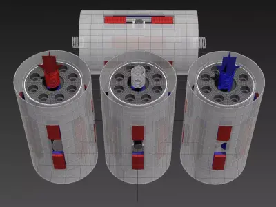 Inverted Electromagnetic Cylinder - Concept 3D model