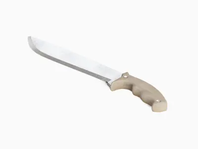 Machete Knife 02 Low-poly 3D model