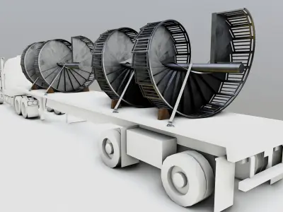 CARGO MODELS FOR TRUCK TRAILER-Spiral Stair Type-1 3D model