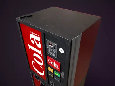 Soda Vending Machine Low-poly 3D model
