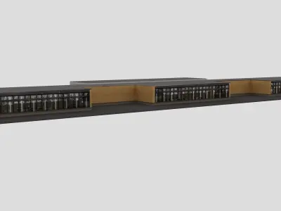Realistic European City Block Building 31 Low-poly 3D model