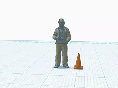 Traffic Cone Pack H0 1-87 Construction Site Diorama 3D print model