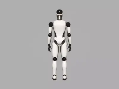 Futuristic Female Humanoid Robot  Sci-Fi Android Character Low-poly 3D model