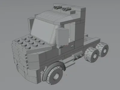 Lego Police Truck Low-poly 3D model