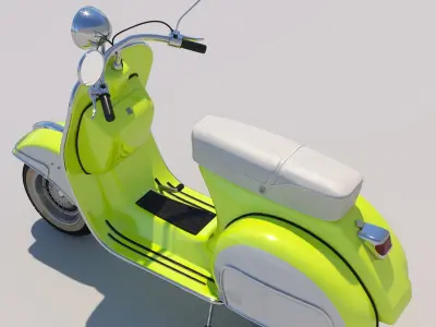 Retro Vespa scooter 3D model