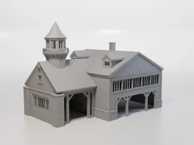 Model Railway - HO Scale - Industrial Icehouse Storage 3D print model