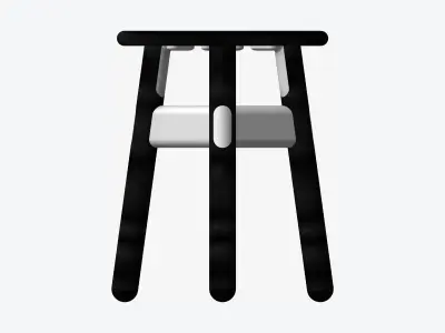 Stool - Timberline - Low Low-poly 3D model
