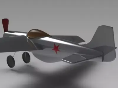 Airplane soviet fighter plane Free 3D model