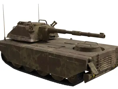 Military Tank Low-poly 3D model shop