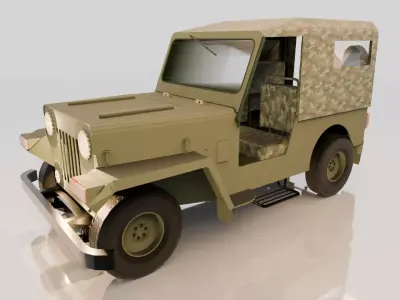 Military Jeep 3D Model - High Quality Game Ready Detailed 3D model by rajtravels365