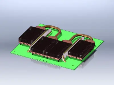 Telecom Thermal link Heat Sinks Free 3D model