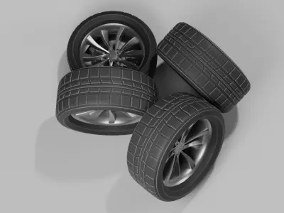 Car Tyres 01 3D model