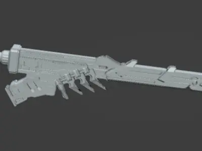 Futuristic Sci Fi Combat Sword - High Poly 3D Model 3D model