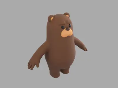 Brown Bear Character 3D model