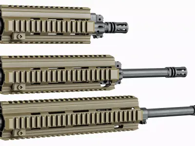 AR 15 Tactical Modular Handguards HK416 Low-poly 3D model