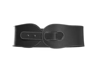 Black Leather Belt 3D model