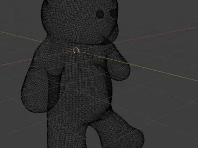 Fabric Teddy bear 3D model
