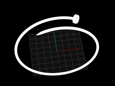 501 Bent Nail Gold Bangle 3D print model