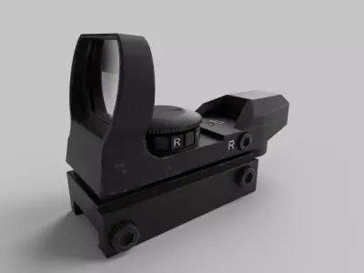 Red Dot Sight Low-poly 3D model Low-poly 3D model