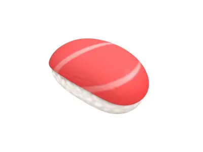 Cartoon Sushi Low-poly 3D model