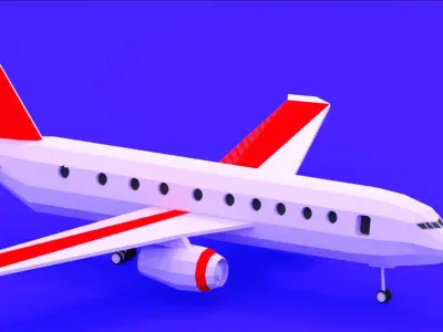 air  Plane Low-poly 3D model