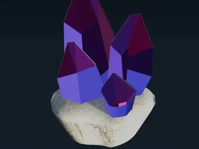 Crystal Mineral Low-poly 3D model