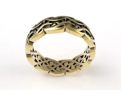 Antique Mushroom Design Celtic Eternity Band 3D print model