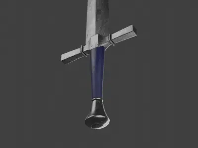 Medieval Short Sword Low-poly 3D model