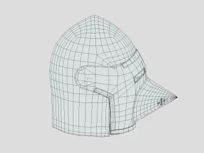 Medieval Helmet 02 Low Poly PBR Realistic Low-poly 3D model