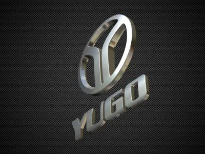 Yugo Logo 3D model by 3dlogoman