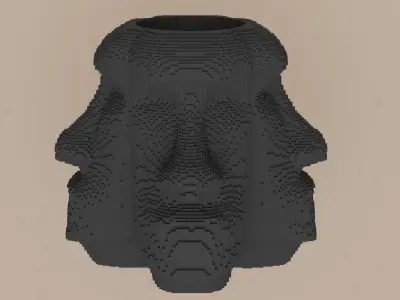 Moai Statue Pencil Holder  3D print model