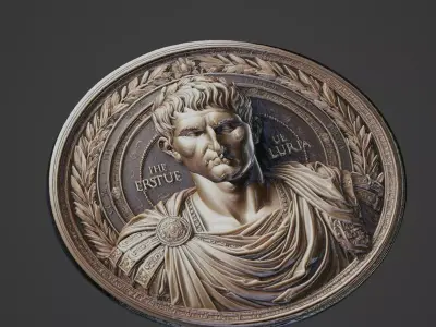 Julius Caesar Medallion 3D print model buy