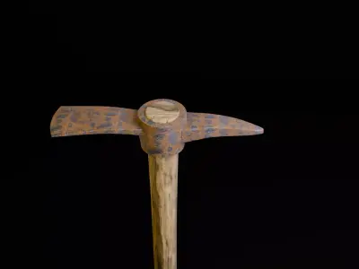 Low-Poly Axe 3D Model Free low-poly 3D model