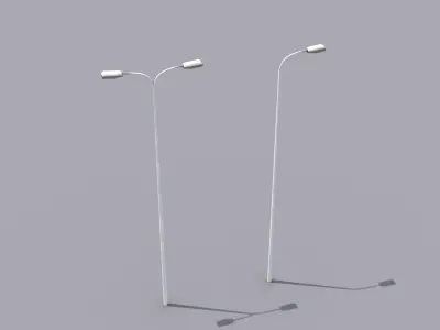 Street Lamps Set Free low-poly 3D model