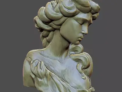 Classic Art Sculpt Female torso and head 3D print model purchase