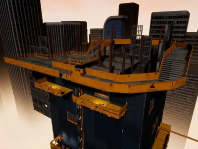 Construction Modular Building Kit Low-poly 3D model