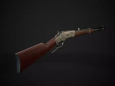 Shotgun Low-poly 3D model rifle Low-poly 3D model