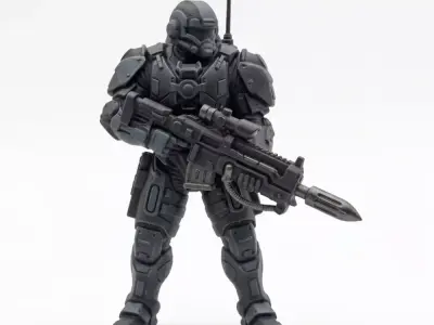 Futuristic Soldiers Miniature Set   3D print model