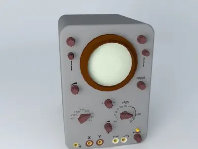 Old Oscilloscope Free 3D model