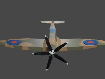 Spitfire Low-poly 3D model purchase