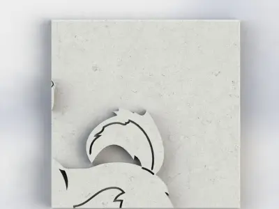 3d printable Husky dog 4 part stl file 3D print model