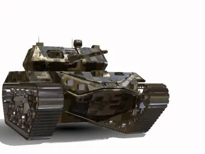 veiculo de combate automatizado  Low-poly 3D model