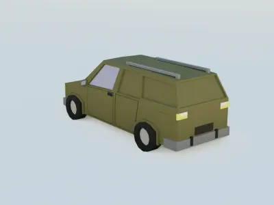 car 5 low poly Free 3D model