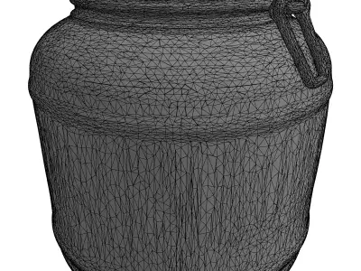 Vintage Industrial HAZANDUS Storage Canister Low-poly 3D model