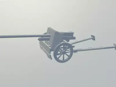 anti-tank gun 3D model