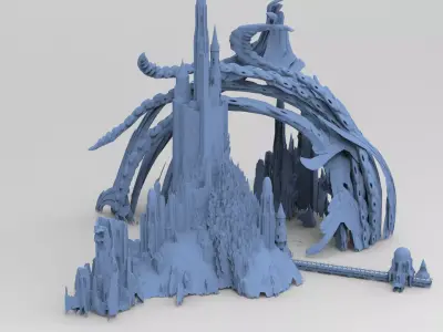 Tower of the Castle Ridges part top 2 3D model