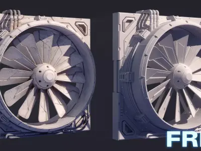 Sci-Fi Kit Free 05 Fan Free 3D model
