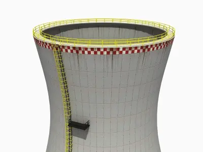 NUCLEAR PLANT COOLING TOWER 3D model