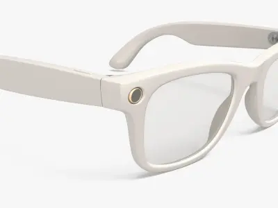 AI Camera Smart Glasses Wearable Electronics Beige 3D model
